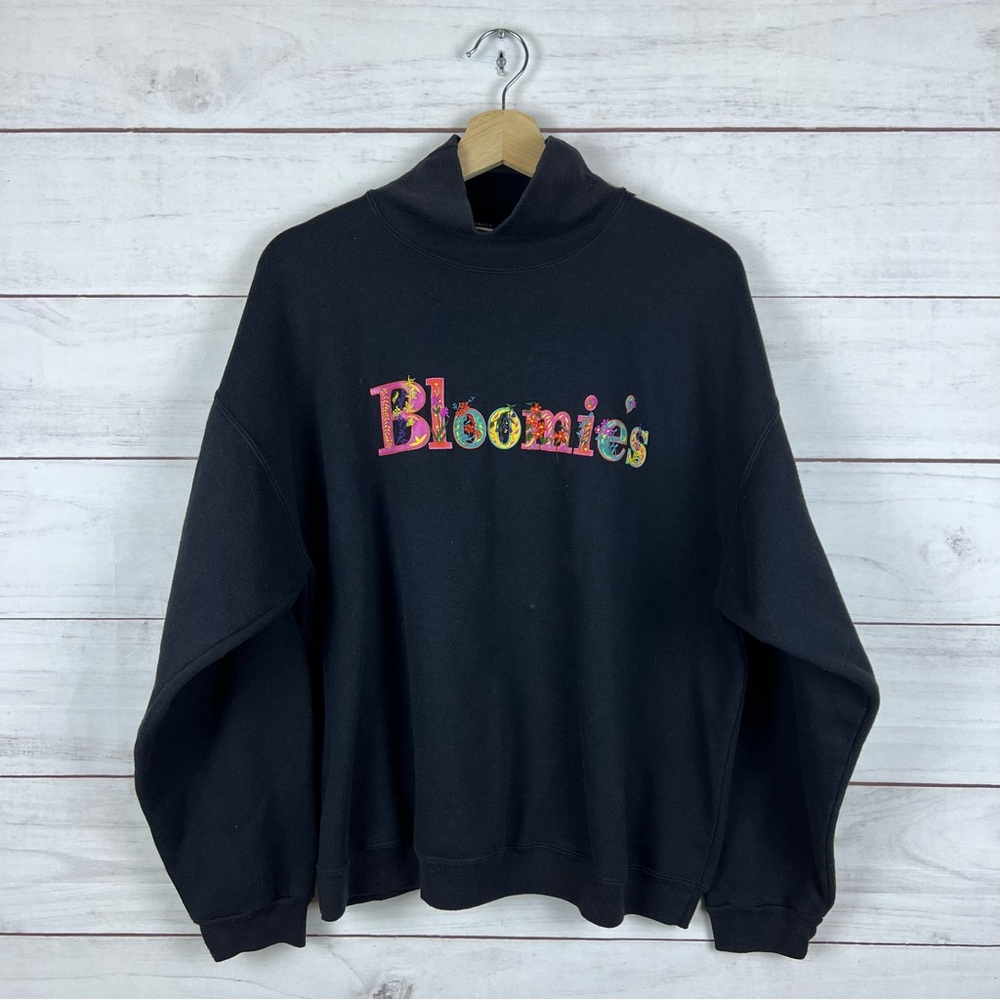Vintage 90s Bloomies Bloomingdale’s Mock Neck Pullover Sweatshirt Large
